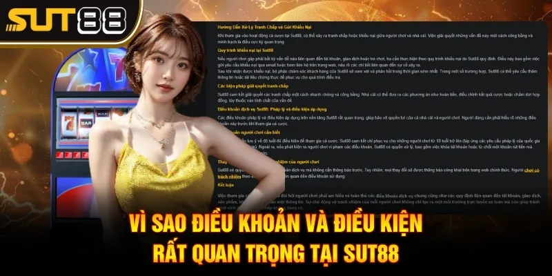 Vì sao điều khoản và điều kiện rất quan trọng tại Sut88  